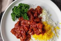 Khoresh Bademjan Persian Eggplant Stew