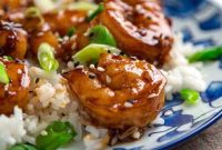 Sticky Honey Garlic Shrimp