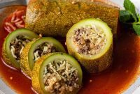 Authentic Lebanese Stuffed Zucchini