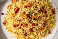 Saffron and Apricot Persian Pilaf