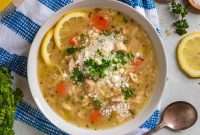 Sunshine Lemon Chicken Orzo Soup