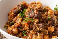 Hearty Beef and Rice Pilaf