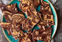 Marbled Tahini Chocolate Bark