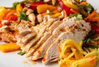 Zesty Khmer Grilled Chicken and Mango Salad