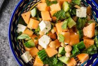 Refreshing Melon Feta Chickpea Salad