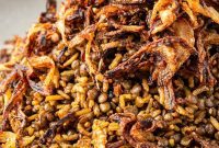 Golden Mujadara: Lentils and Rice with Caramelized Onions