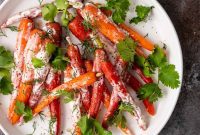 Herbed Yogurt Steamed Carrots