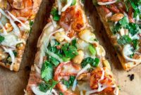 Vibrant Thai Shrimp Pizza
