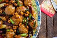 Kung Pao Glazed Meatballs