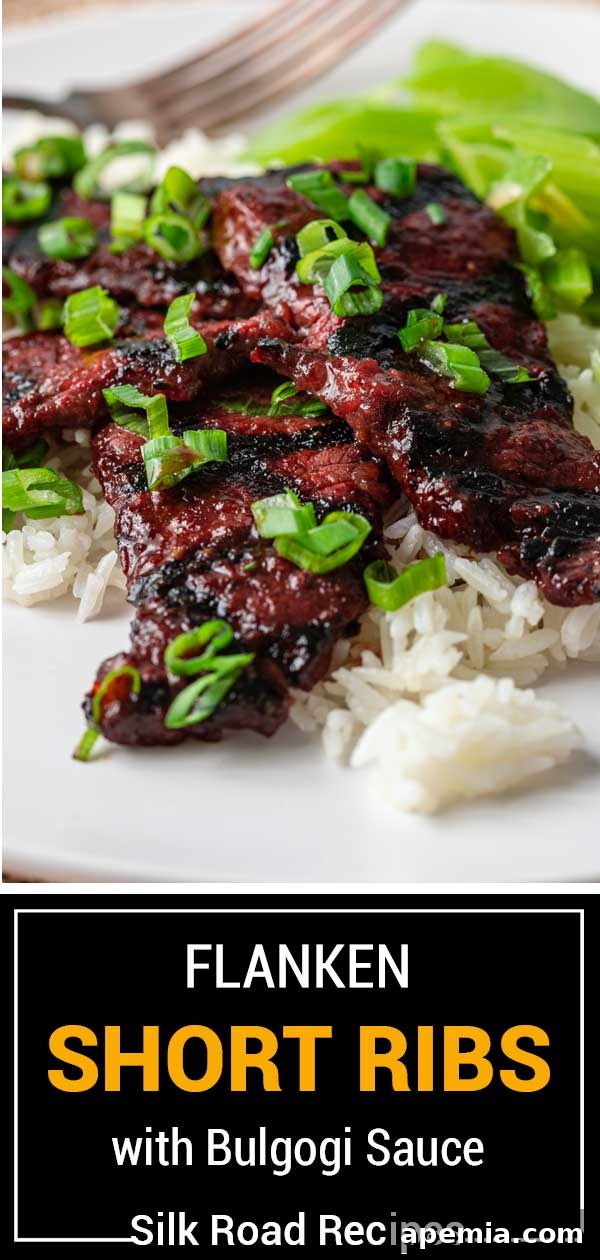 Titled image (and shown): flanken short ribs with bulgogi sauce