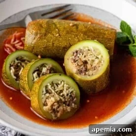 Lebanese Stuffed Zucchini (Kousa Mahshi)