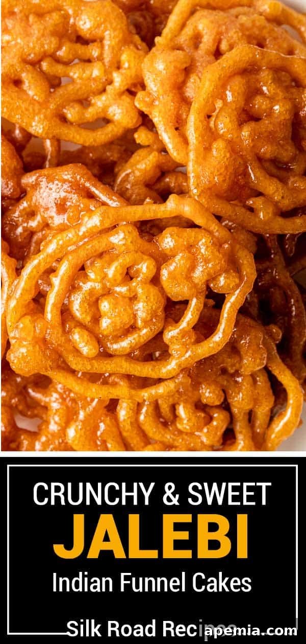 titled image: crunchy & sweet jalebi indian funnel cakes, a perfect dessert