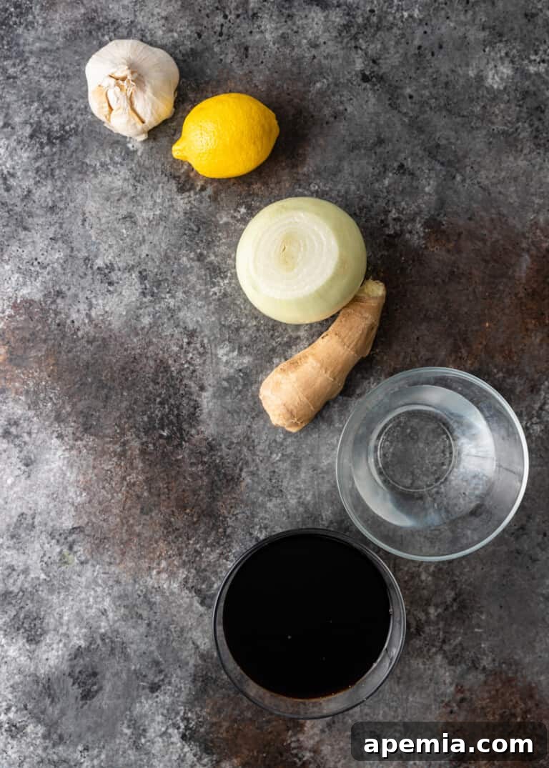 ingredients for ginger sauce