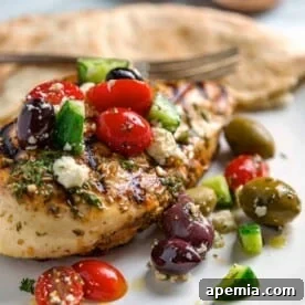 Closeup of Mediterranean Grilled chicken