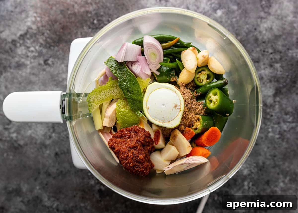 ingredients in a food processor