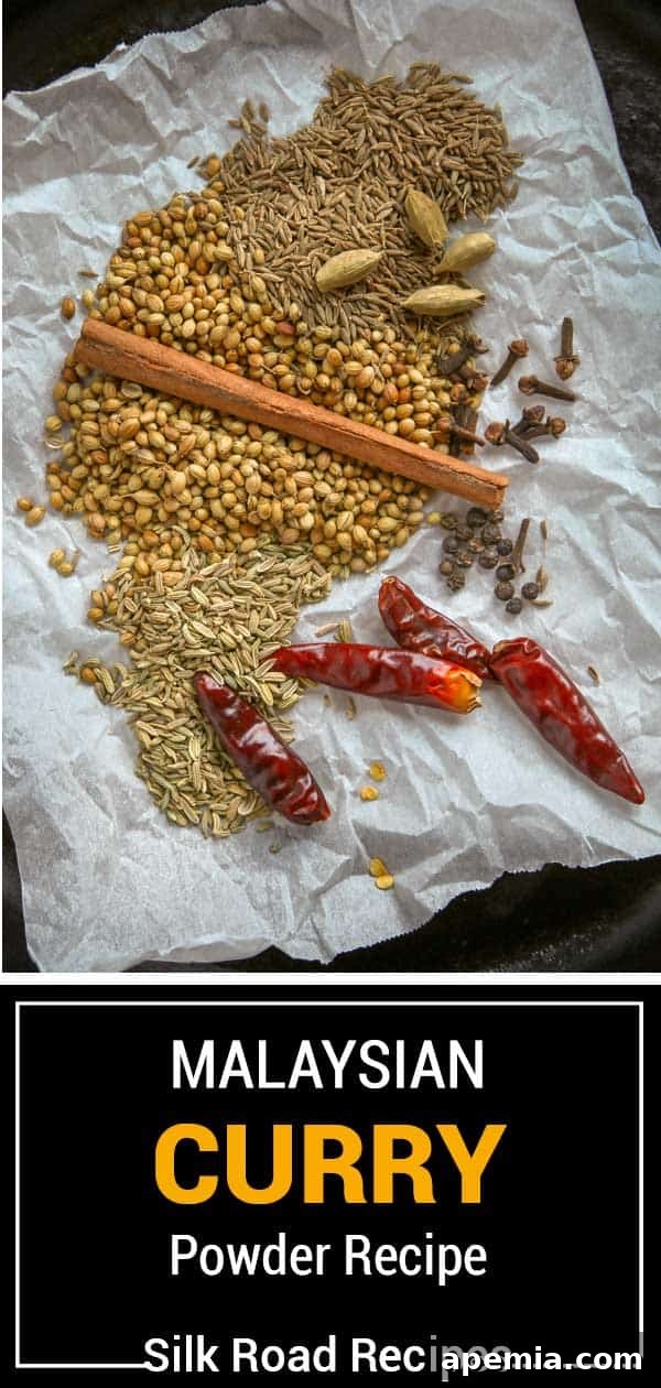 ingredients laid out to make Malaysian Curry Powder