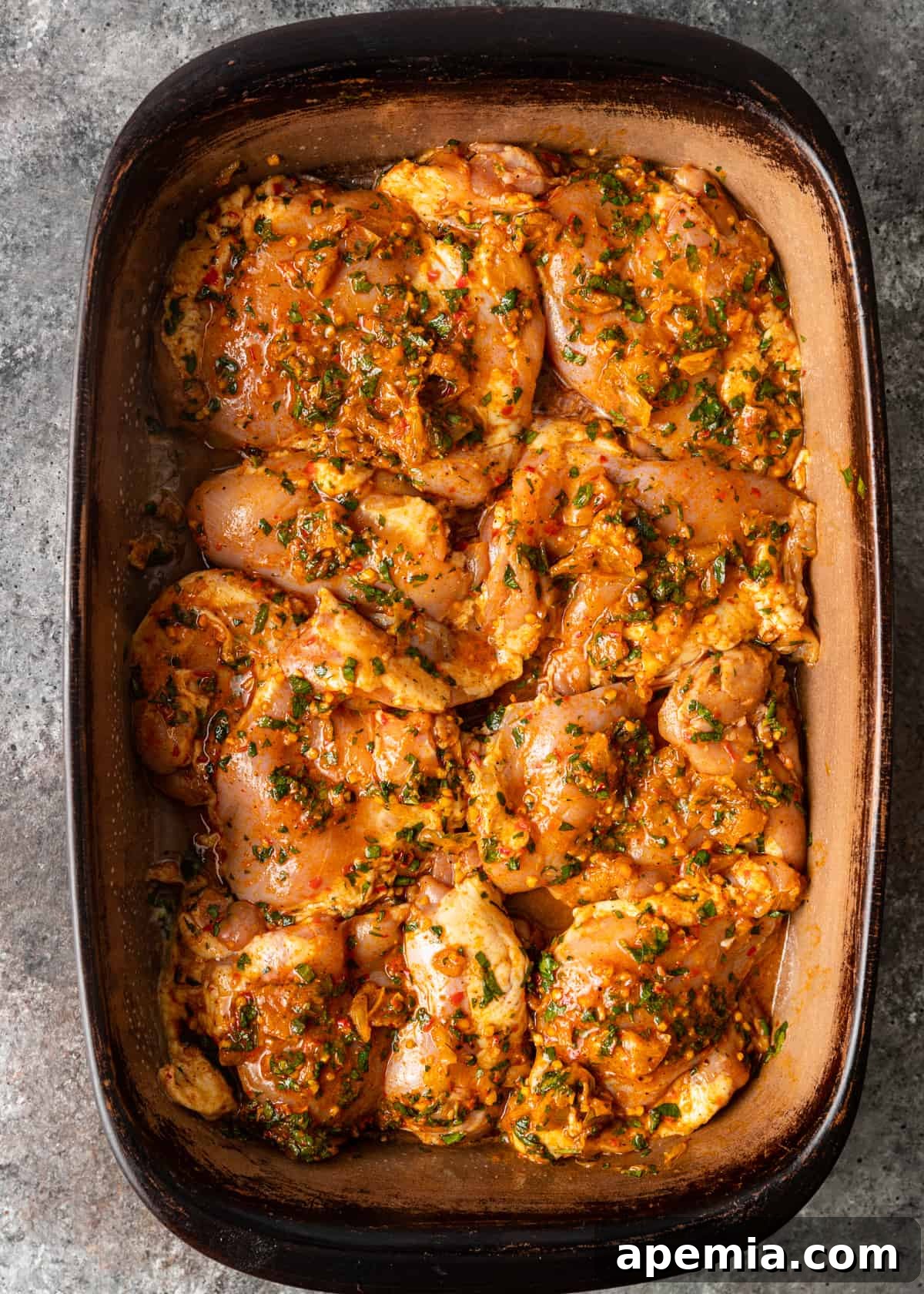 dish with several pieces of Chermoula Chicken