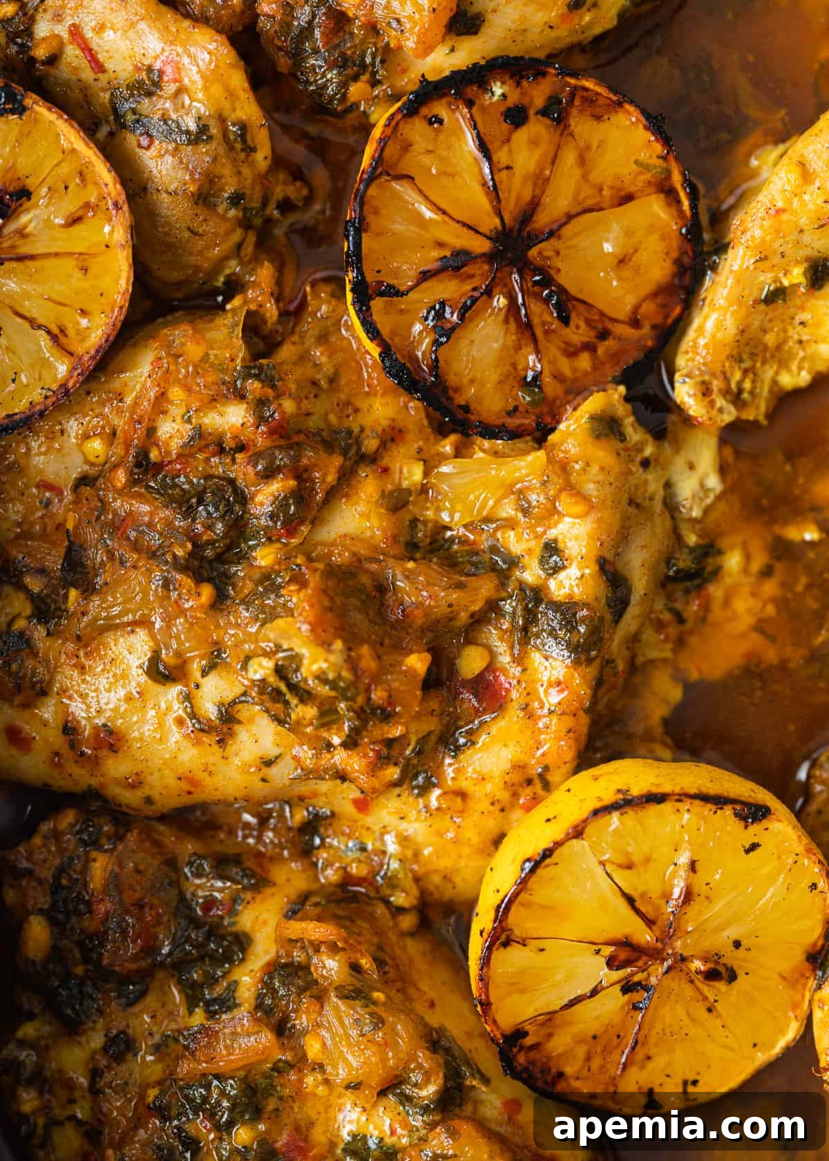 closeup of Chermoula Chicken