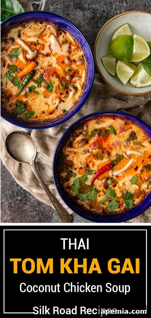 Fragrant Thai Coconut Chicken Soup 10 titled image (and shown): thai tom kha gai coconut chicken soup