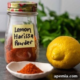 Top-down view of Lemon Harissa Powder in a bowl.