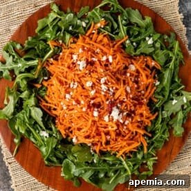 overhead: chilled moroccan carrot salad