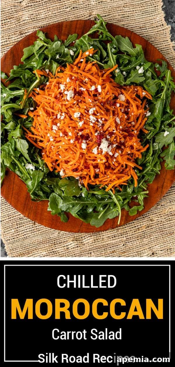 titled image (and shown): chilled Moroccan carrot salad, vibrant and ready to serve