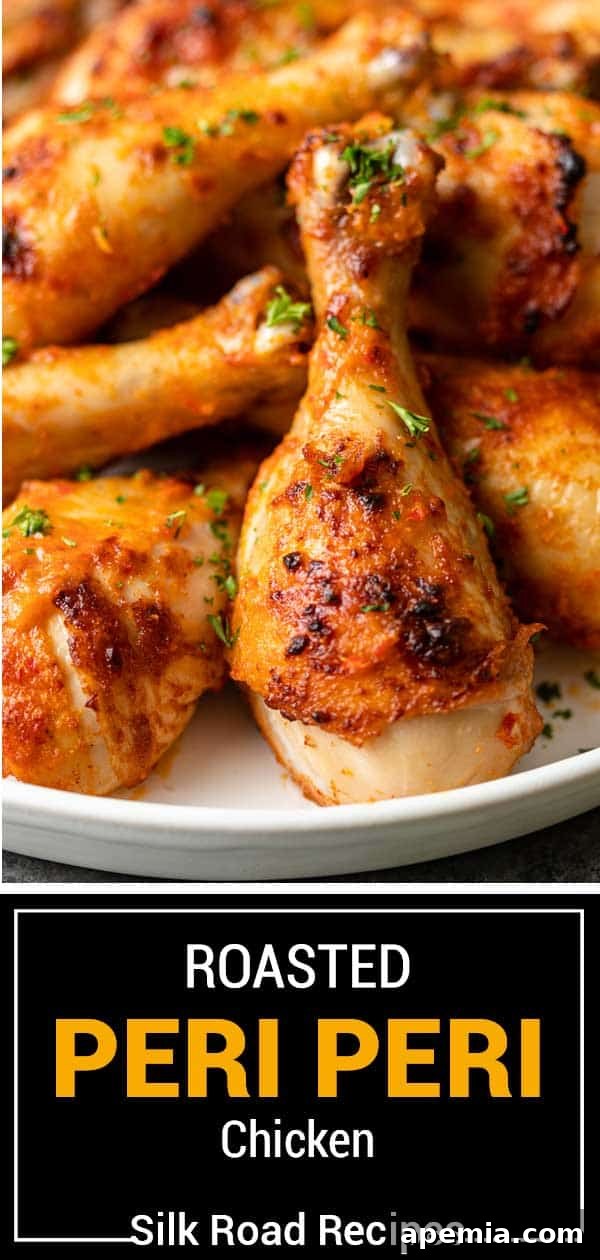 Fiery Peri Peri Chicken 12 Beautifully titled image: Roasted Peri Peri Chicken, a culinary delight