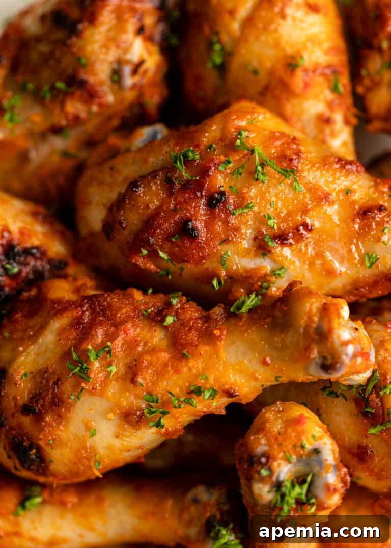 Fiery Peri Peri Chicken 9 Closeup process shot: Finished Peri Peri Chicken with a vibrant red hue