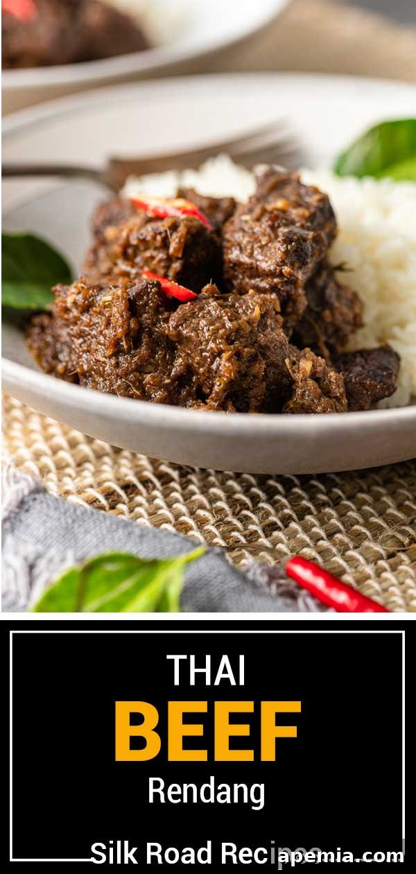 Large, appetizing image of Beef Rendang, perfect for sharing on social media platforms like Pinterest.