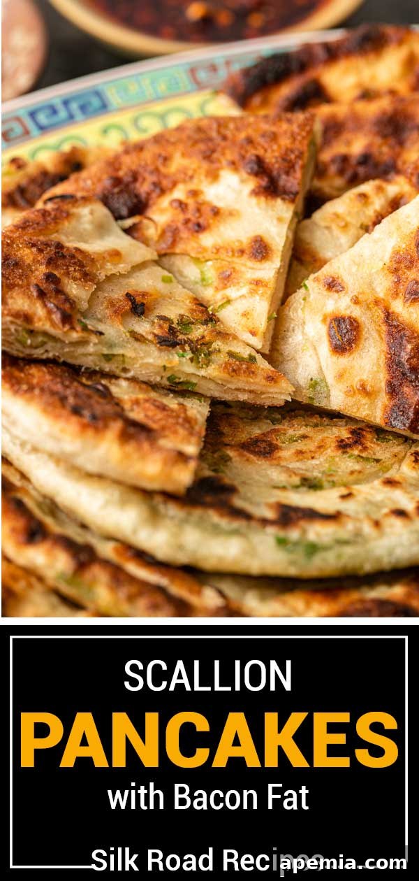 titled image: scallion pancakes made with bacon fat