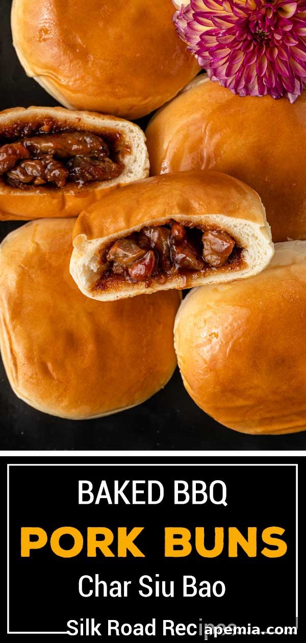 titled image (and shown): baked bbq pork buns char siu bao