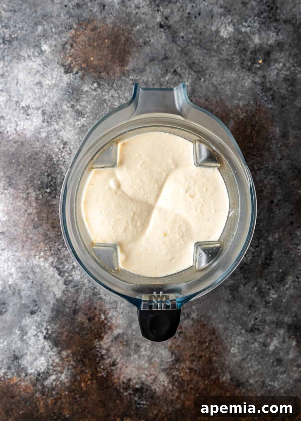 overhead: dosa batter in a blender