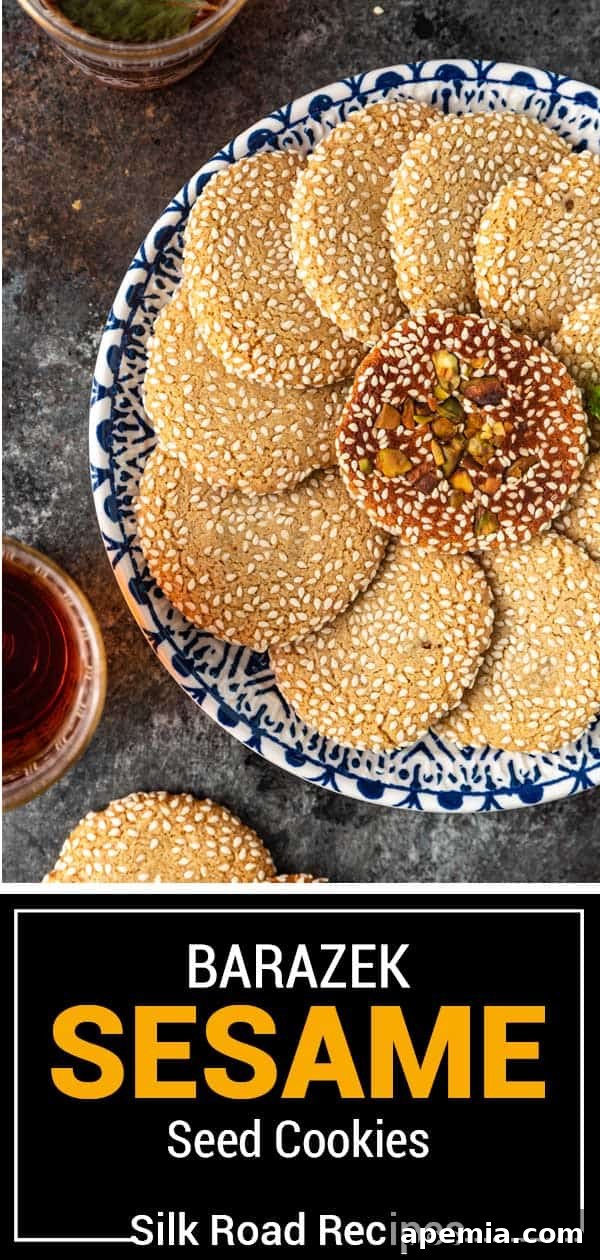 titled image (and shown) barazek sesame seed cookies