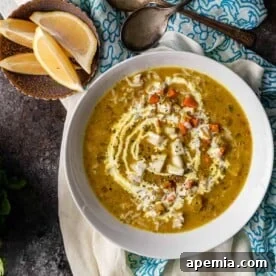 Mulligatawny Soup in a white bowl