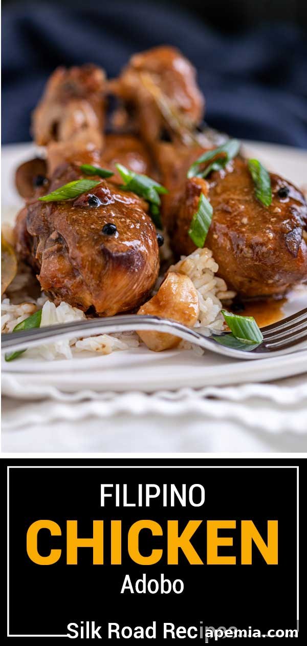 Large titled image showcasing a complete dish of Filipino Chicken Adobo, ready to be served and enjoyed.