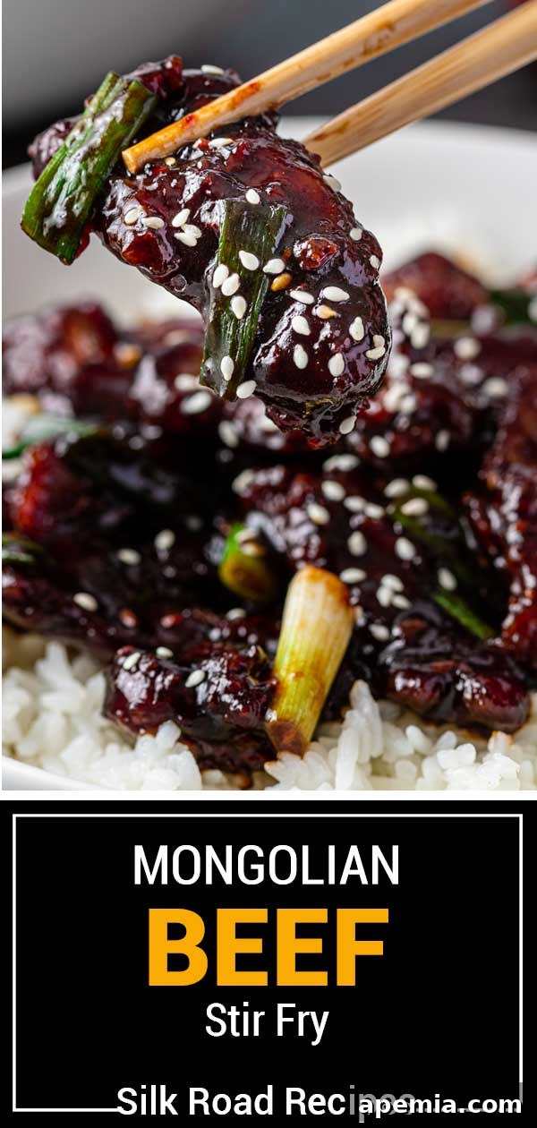 titled image (and shown) mongolian beef stir fry