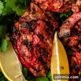 A small image of a cooked Tandoori Chicken piece, part of the recipe card
