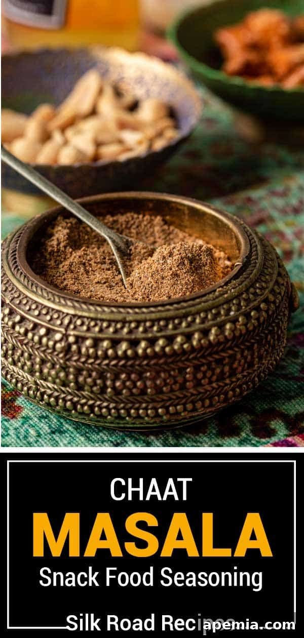 Large titled image displaying chaat masala as a versatile snack food seasoning, ready to enhance various dishes and add authentic Indian flavor.