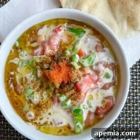 bowl of ful with tahini and spices