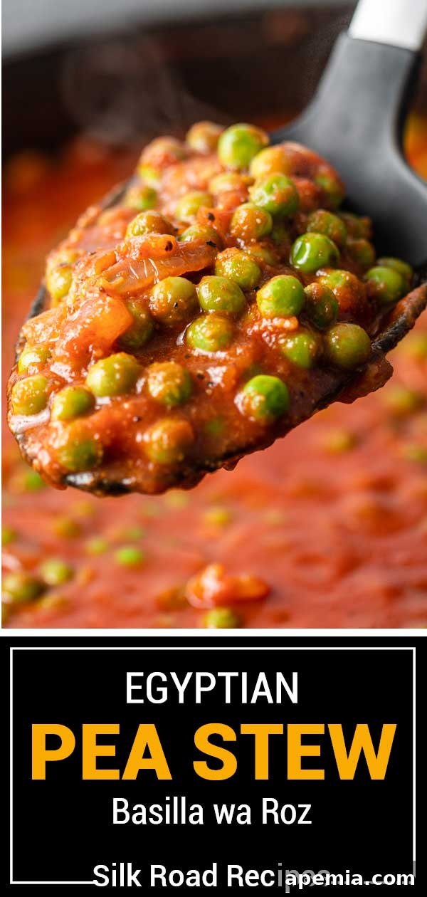 titled image (and shown): Egyptian pea stew Basilla wa Roz