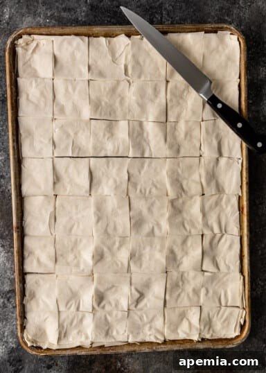 Sweet Greek Baklava Made Simple 15 cut phyllo dough for baklava