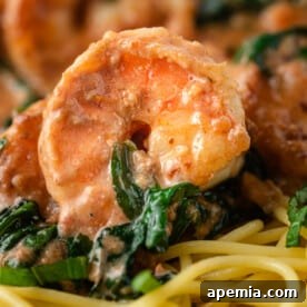 Delicious Tuscan Shrimp, ready to be served