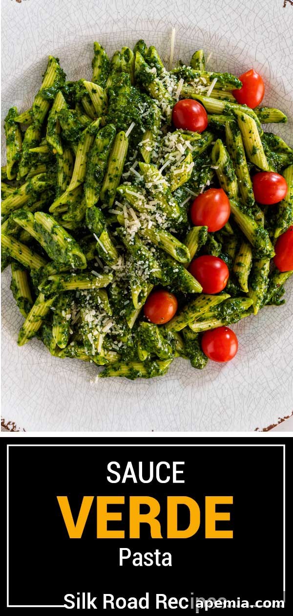 Vibrant Italian Green Sauce 9 titled image (and shown): sauce verde pasta