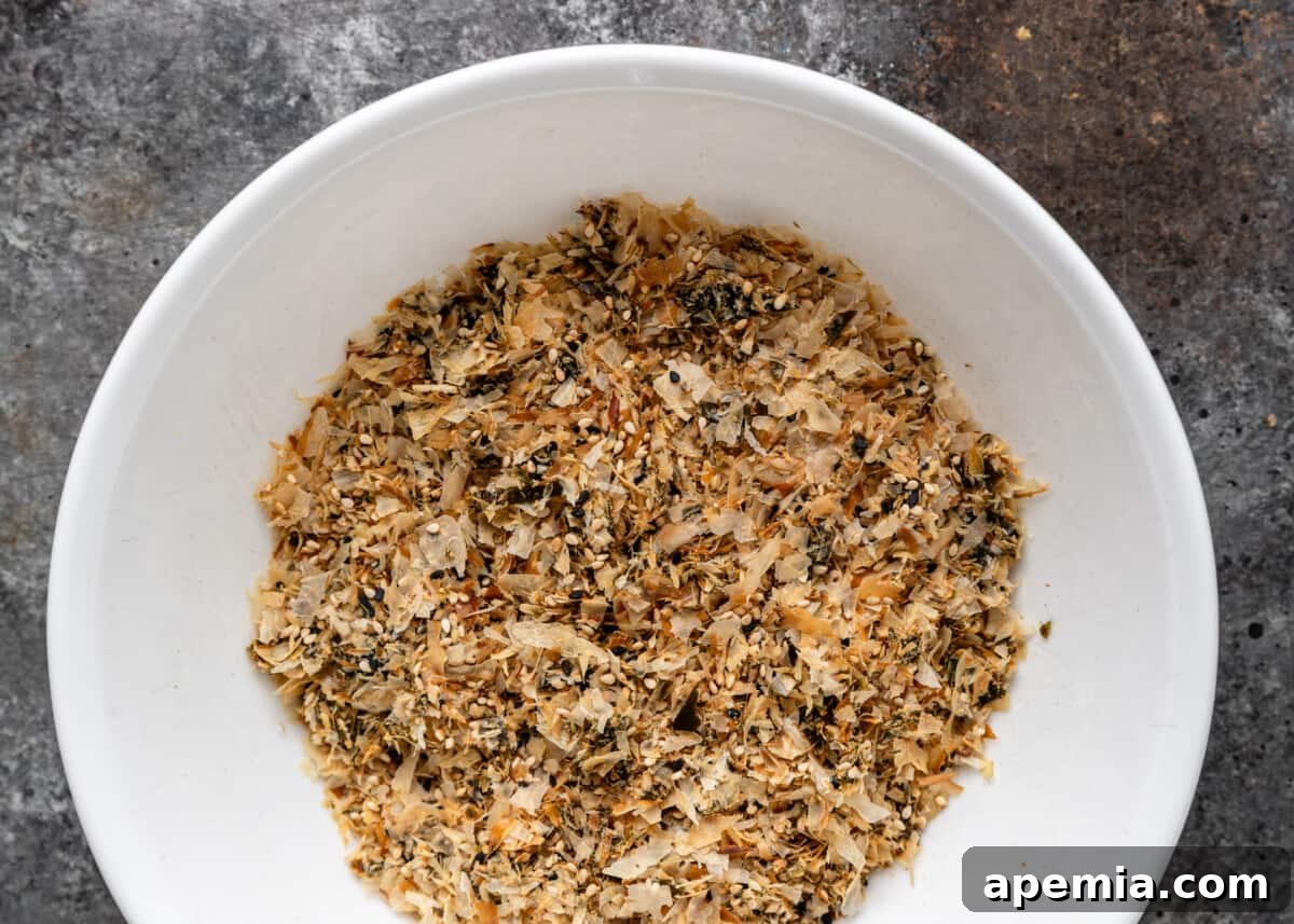 overhead: Japanese rice seasoning before baking