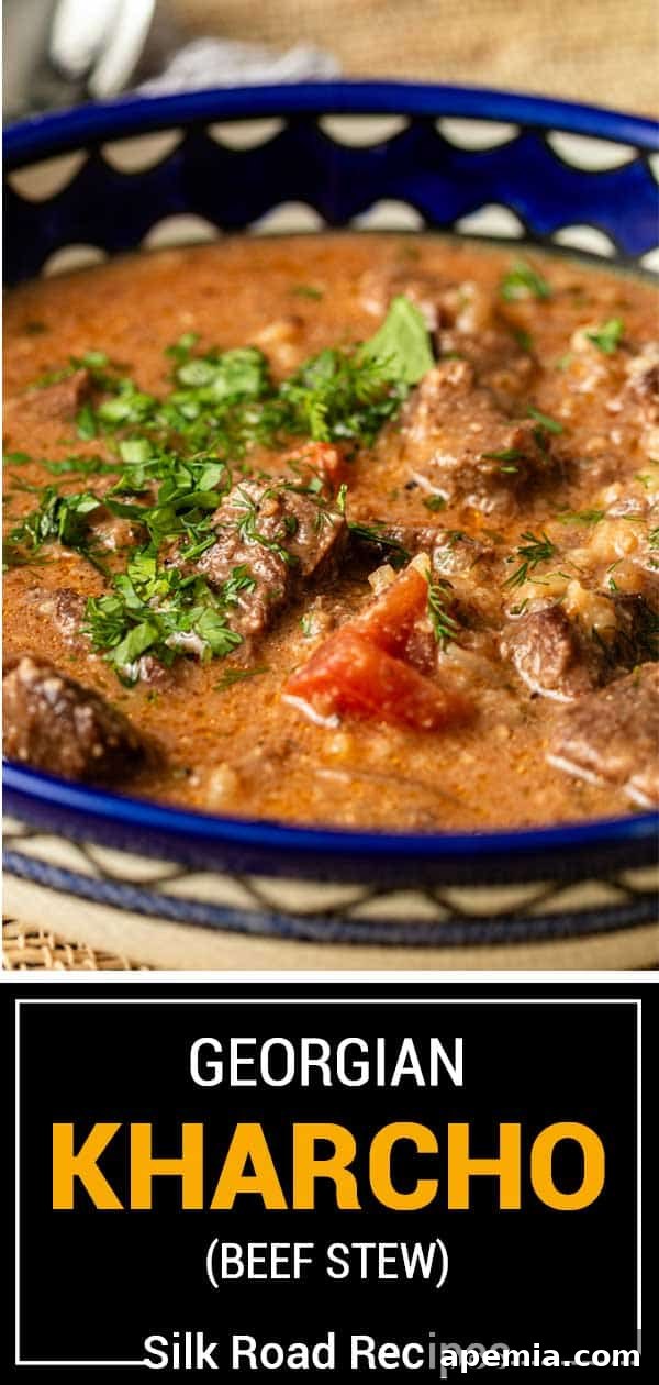 titled image (and shown) georgian kharcho (beef stew)