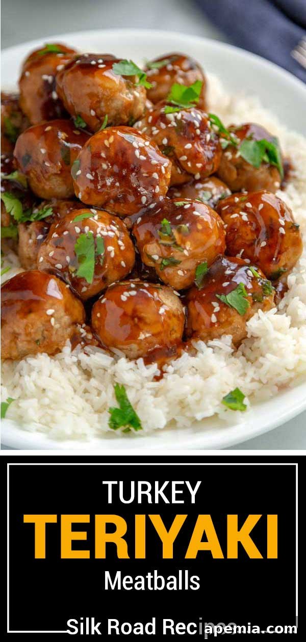 titled image (and shown): turkey teriyaki meatballs