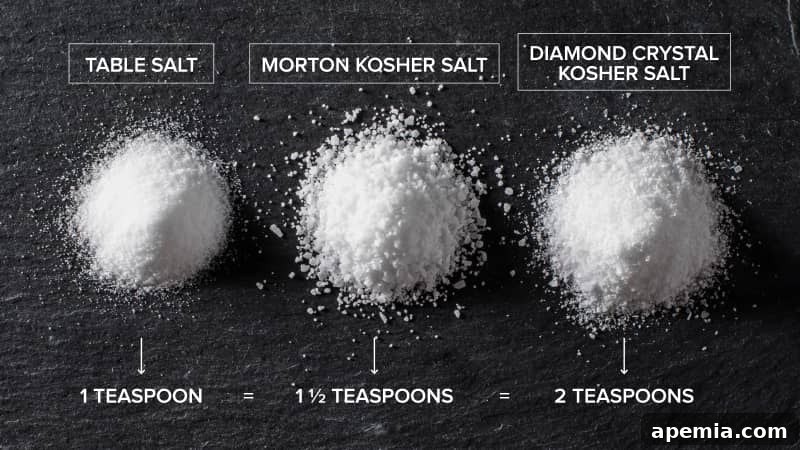 different salts and crystal sizes on black background