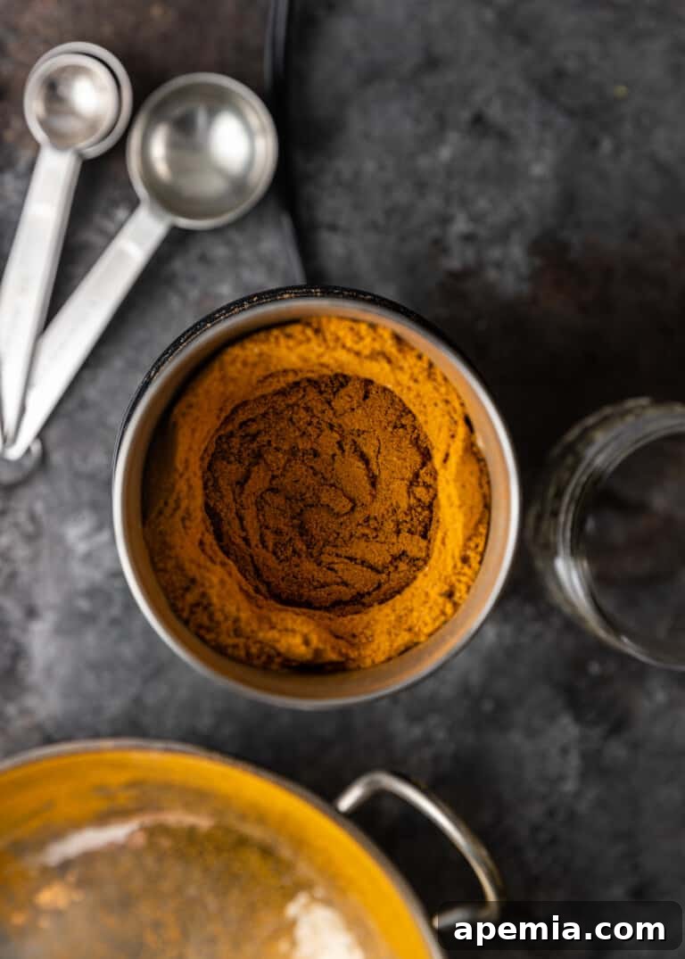 Master Your Curry Blend 4 overhead view of Curry Powder Recipe in a jar