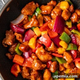 Appetizing image of Sweet and Sour Pork ready to be served
