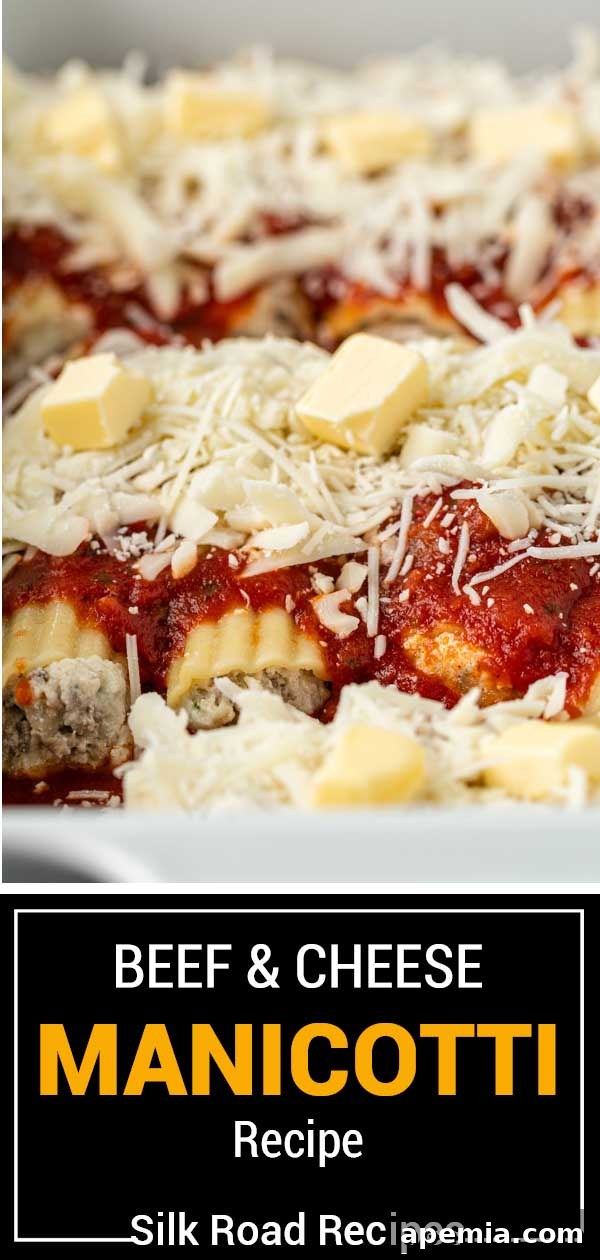titled image: beef & cheese manicotti recipe